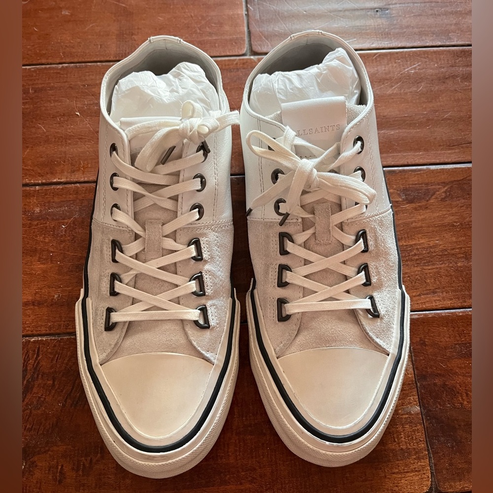 All Saints Men's Jago Low Too Leather / Suede Sneakers